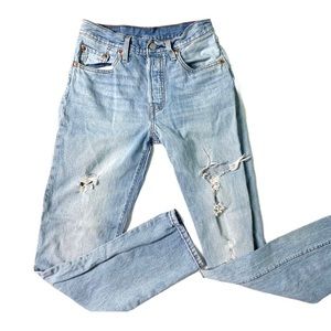 Vintage Light Wash 501 Distressed Levi’s